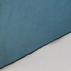 Cache Sommier CARLINA Pétrole Et Bourdon Noir -Maison Linge Magasin cache sommier CARLINA 006454 BVG 6