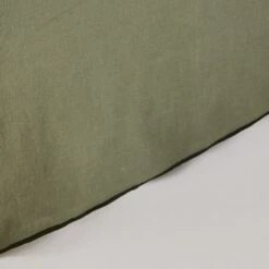 Cache Sommier CARLINA Kaki Grisé Et Bourdon Noir -Maison Linge Magasin cache sommier CARLINA 006454 GVG 6