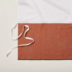 Cache Sommier CARLINA Terracotta Et Bourdon Noir -Maison Linge Magasin cache sommier CARLINA 006454 M9G 5