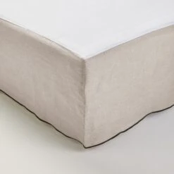 Cache Sommier CARLINA Ficelle Et Bourdon Noir -Maison Linge Magasin cache sommier CARLINA 006454 N3G 4