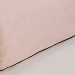 Cache Sommier CARLINA Rose Poudré Et Bourdon Noir -Maison Linge Magasin cache sommier CARLINA 006454 RG 6