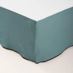 Cache Sommier CARLINA Vert De Gris Et Bourdon Noir 7 Cache Sommier CARLINA Vert De Gris Et Bourdon Noir -Maison Linge Magasin cache sommier CARLINA 006454 V4G 4