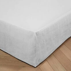 Cache Sommier CARLINA Blanc Pur Et Bourdon Noir -Maison Linge Magasin cache sommier CARLINA 006454 WG 9