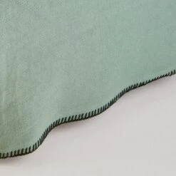 Cache Sommier NINO Vert De Gris Et Feston Noir -Maison Linge Magasin cache sommier NINO 007697 V4FG 6