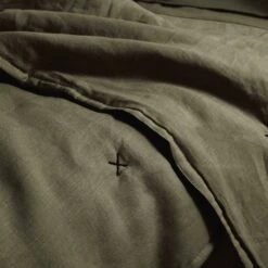 Couvre-lit Matelassé CARLINA Kaki Grisé Et Bourdon Noir -Maison Linge Magasin couvre lit matelasse CARLINA 006499 GVG 5