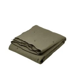 Couvre-lit Matelassé CARLINA Kaki Grisé Et Bourdon Noir -Maison Linge Magasin couvre lit matelasse CARLINA 006499 GVG packshot