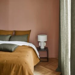 Couvre-lit Matelassé CARLINA Bronze Et Bourdon Noir -Maison Linge Magasin couvre lit matelasse CARLINA 006499 M8G 1