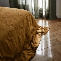 Couvre-lit Matelassé CARLINA Bronze Et Bourdon Noir -Maison Linge Magasin couvre lit matelasse CARLINA 006499 M8G 2