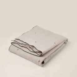 Couvre-lit Matelassé CARLINA Ficelle Et Bourdon Noir -Maison Linge Magasin couvre lit matelasse CARLINA 006499 N3G 4