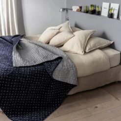 Couvre-lit Matelassé MALO Bleu Nuit -Maison Linge Magasin couvre lit matelasse MALO 007266 B20 1