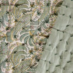 Couvre-lit Matelassé PADMA Vert De Gris Et écru 17 Couvre-lit Matelassé PADMA Vert De Gris Et écru -Maison Linge Magasin couvre lit matelasse PADMA 007976 V4 6