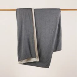 Couvre-lit DASHAN Noir Blanc Et Feston Terracota -Maison Linge Magasin couvre lit DASHAN 009037 G8 8