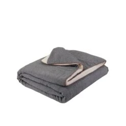 Couvre-lit DASHAN Noir Blanc Et Feston Terracota -Maison Linge Magasin couvre lit DASHAN 009037 G8 packshot