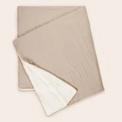 Couvre-lit DASHAN Beige Naturel Et Feston Caramel -Maison Linge Magasin couvre lit DASHAN 009037 N3 5