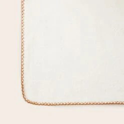 Couvre-lit DASHAN Beige Naturel Et Feston Caramel -Maison Linge Magasin couvre lit DASHAN 009037 N3 7