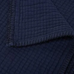 Couvre-lit ILARIO Encre Bleue Et Feston Noir -Maison Linge Magasin couvre lit ILARIO 008010 B20FG 6