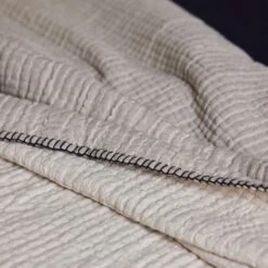 Couvre-lit ILARIO Naturel Et Feston Noir 16 Couvre-lit ILARIO Naturel Et Feston Noir -Maison Linge Magasin couvre lit ILARIO 008010 N2FG 9