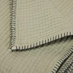 Couvre-lit ILARIO Sauge Et Feston Noir -Maison Linge Magasin couvre lit ILARIO 008010 V3FG 6