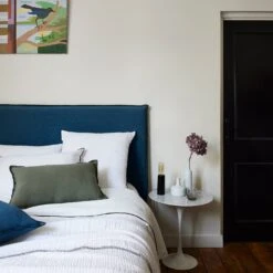 Couvre-lit ILARIO Blanc Et Feston Noir -Maison Linge Magasin couvre lit ILARIO 008010 WFG 9