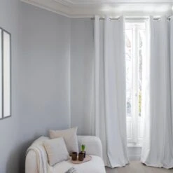 Doublure à Oeillets Occultante ISISSE Blanc 8 Doublure à Oeillets Occultante ISISSE Blanc -Maison Linge Magasin doublure a oeillets occultante ISISSE 008360 W 4