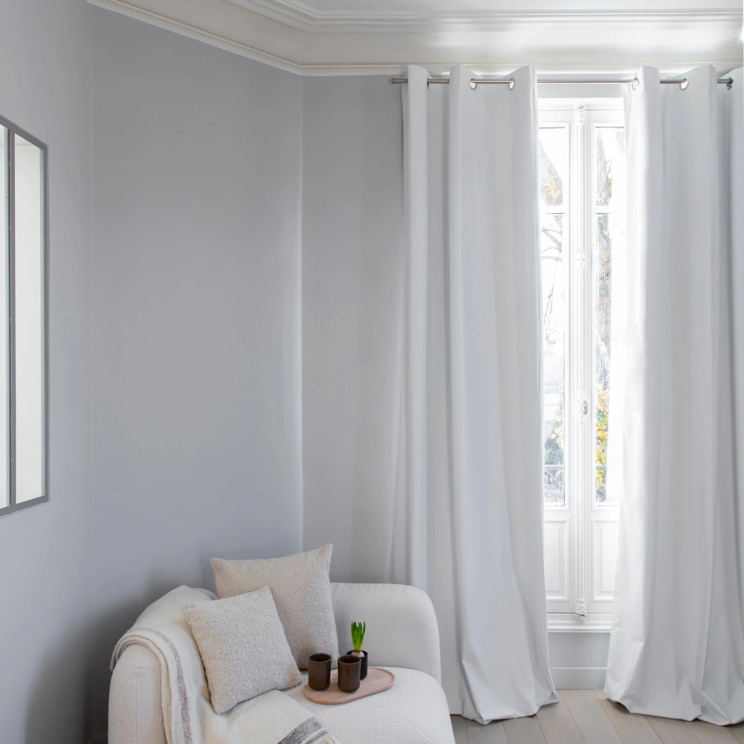 Doublure à Oeillets Occultante ISISSE Blanc 2 Doublure à Oeillets Occultante ISISSE Blanc – Image 2