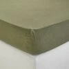 Drap Housse CARLINA Kaki Grisé