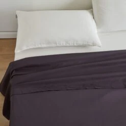 Drap Plat AURORE Gris Anthracite -Maison Linge Magasin drap plat AURORE 006330 G9 6