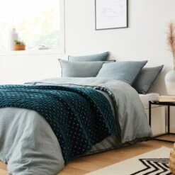 Edredon MALO Pétrole -Maison Linge Magasin edredon MALO 007268 BV 2