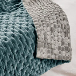 Edredon MALO Kaki Grisé -Maison Linge Magasin edredon MALO 007268 GV 6