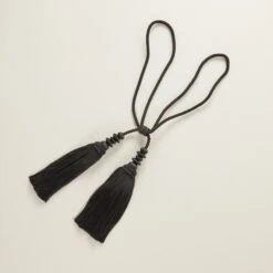 Embrasse Pompon BELLAGIO Noir 5 Embrasse Pompon BELLAGIO Noir -Maison Linge Magasin embrasse pompon BELLAGIO 001164 G10 E1 4