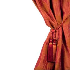 Embrasse Pompon BELLAGIO Orange Et Rouge -Maison Linge Magasin embrasse pompon BELLAGIO 001164 OR 5