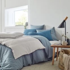 Housse D'édredon CARLINA Calcaire Et Bourdon Noir -Maison Linge Magasin housse d edredon CARLINA 006501 N2G 1