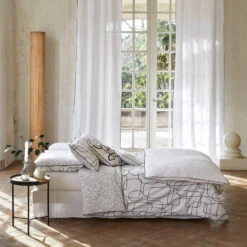 Housse De Couette ARIANA Blanc Et Noir -Maison Linge Magasin housse de couette ARIANA 007592 WG 1