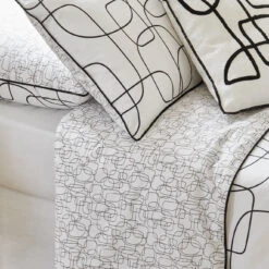 Housse De Couette ARIANA Blanc Et Noir -Maison Linge Magasin housse de couette ARIANA 007592 WG 2