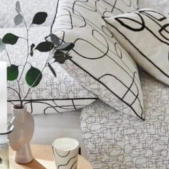 Housse De Couette ARIANA Blanc Et Noir -Maison Linge Magasin housse de couette ARIANA 007592 WG 3