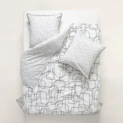 Housse De Couette ARIANA Blanc Et Noir -Maison Linge Magasin housse de couette ARIANA 007592 WG 6