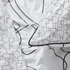 Housse De Couette ARIANA Blanc Et Noir -Maison Linge Magasin housse de couette ARIANA 007592 WG 7