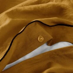 Housse De Couette CARLINA Bronze Et Bourdon Noir -Maison Linge Magasin housse de couette CARLINA 005724 M8G 6