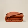 Housse De Couette CARLINA Terracotta Et Bourdon Noir