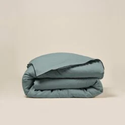 Housse De Couette CARLINA Vert De Gris Et Bourdon Noir -Maison Linge Magasin housse de couette CARLINA 005724 V4G 4