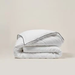 Housse De Couette CARLINA Blanc Pur Et Bourdon Noir -Maison Linge Magasin housse de couette CARLINA 005724 WG 4