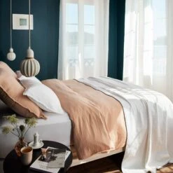 Housse De Couette LOU Pêche Rosé 10 Housse De Couette LOU Pêche Rosé -Maison Linge Magasin housse de couette LOU 007611 R3 1