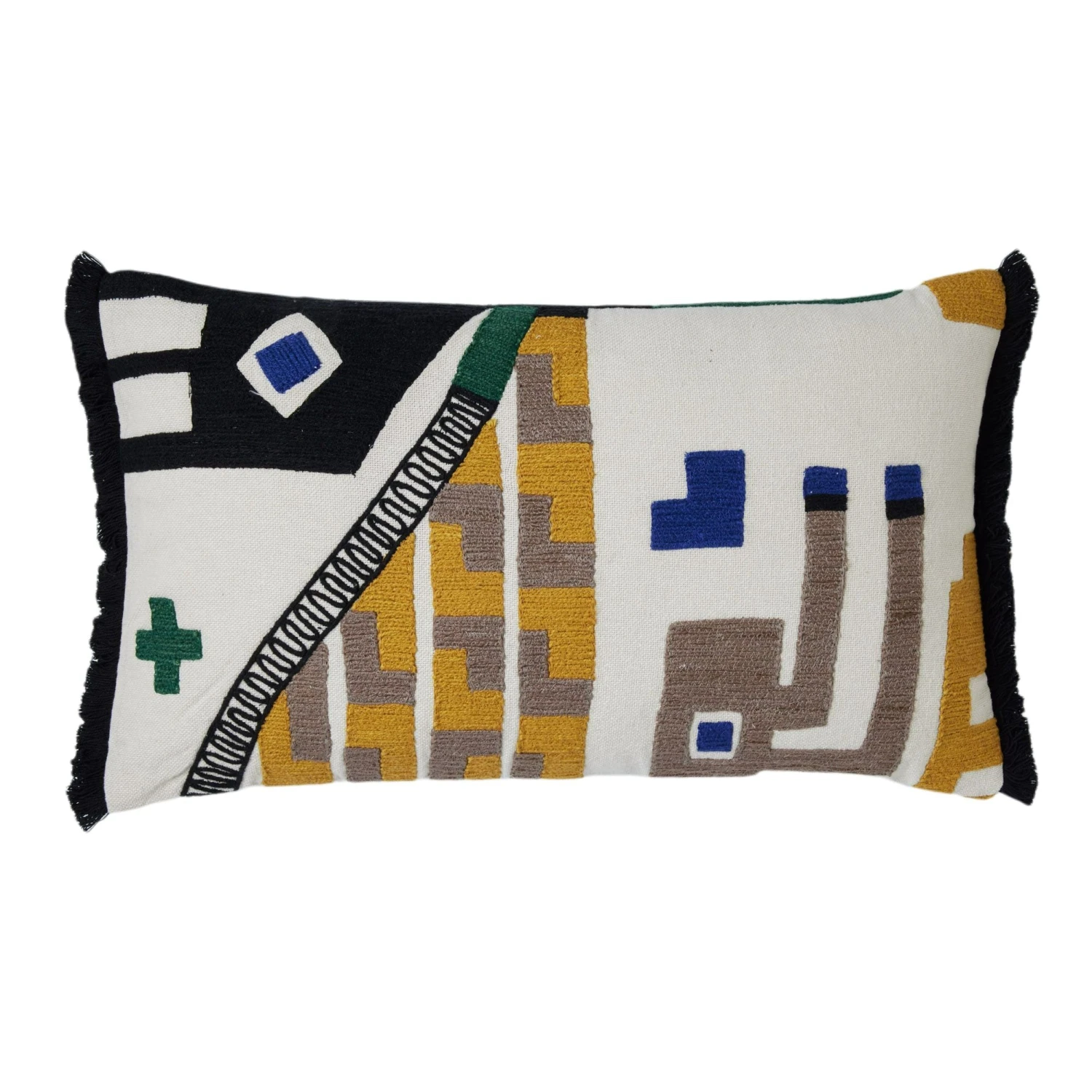 Housse De Coussin AIYANA Naturel Et Cobalt 8 Housse De Coussin AIYANA Naturel Et Cobalt – Image 8