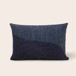 Housse De Coussin ALPESIE Bleu Crépusculaire