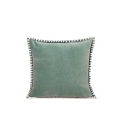Housse De Coussin ANJALI Céladon Et Naturel -Maison Linge Magasin housse de coussin ANJALI 007866 VN C1 packshot