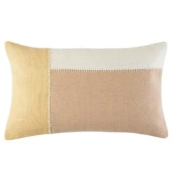 Housse De Coussin AREZ Jaune Maïs Et Sienne -Maison Linge Magasin housse de coussin AREZ 008425 JO CM packshot