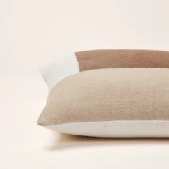Housse De Coussin AREZ Naturel Et Brun -Maison Linge Magasin housse de coussin AREZ 008425 NM C4 6