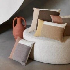 Housse De Coussin AREZ Naturel Et Brun -Maison Linge Magasin housse de coussin AREZ 008425 NM C4 9