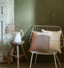 Housse De Coussin AREZ Sienne Et Cendré -Maison Linge Magasin housse de coussin AREZ 008425 OM C1 1