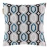 Housse De Coussin BARTOLO Gris Et Bleu Lagon